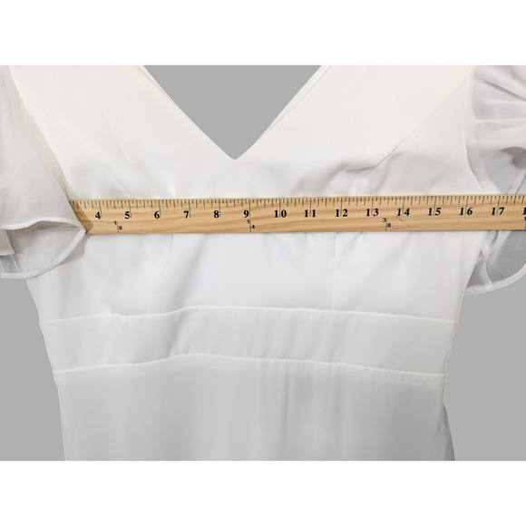 Ever Pretty NWT V-Neck High Low Ruffles Chiffon Dress Size Large - Picture 10 of 16